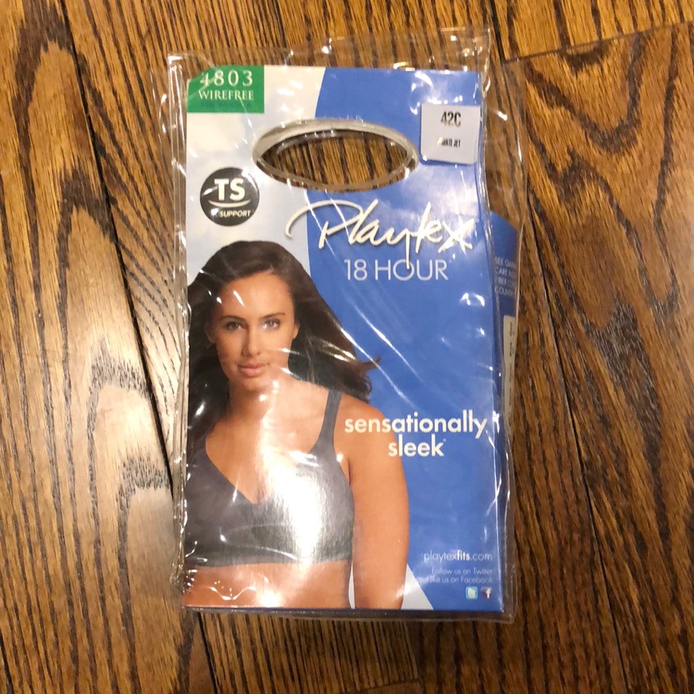 New! Playtex wirefree dark grey and purple 42C